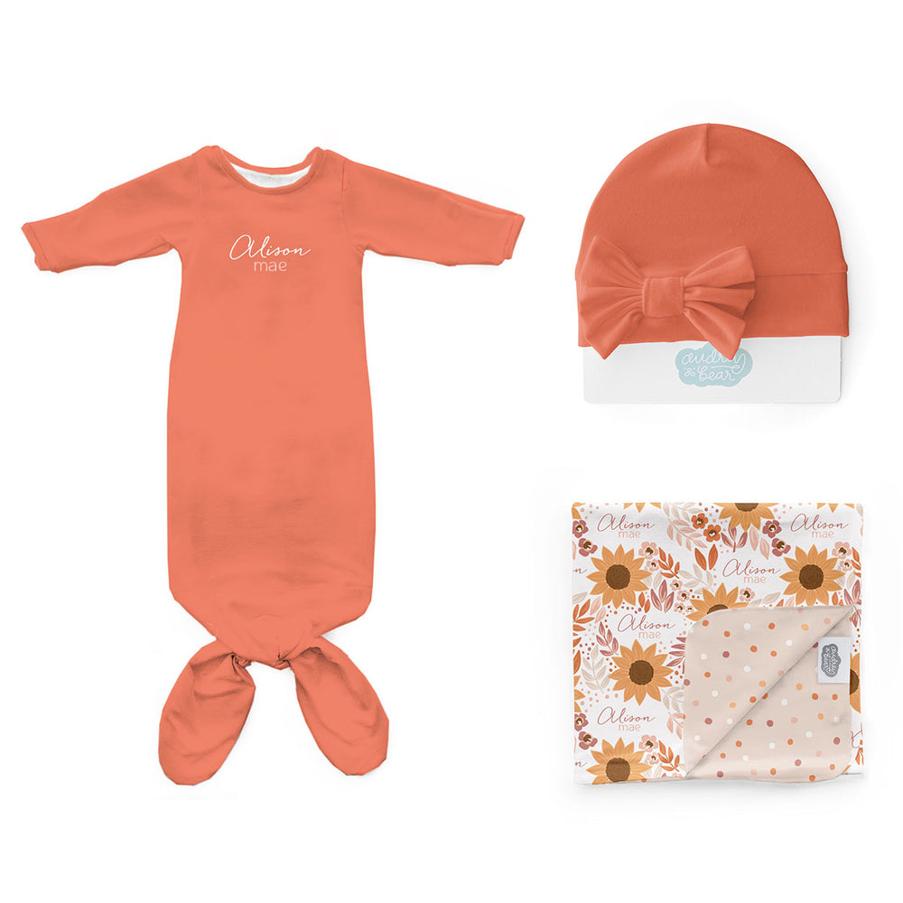 Personalized Newborn Bundle | Summer Sunflower