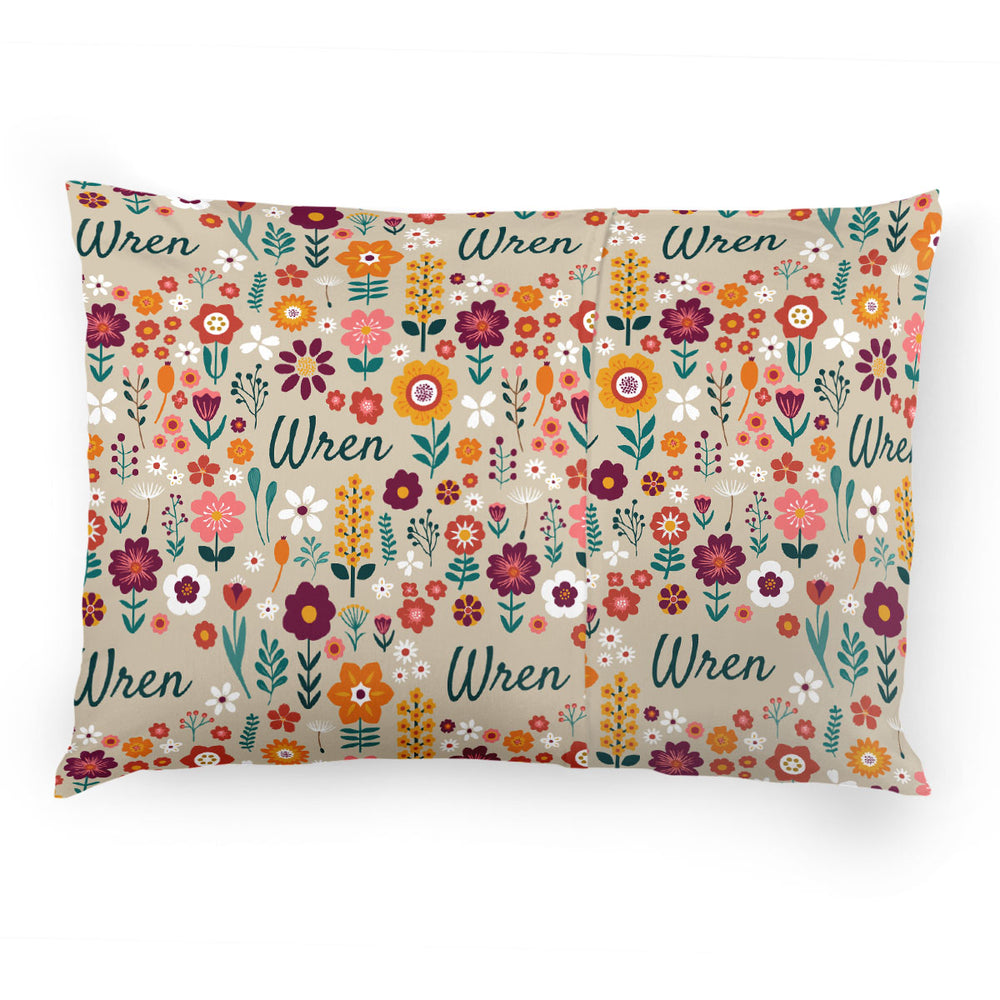 Personalized Pillow Case | Folksy Floral