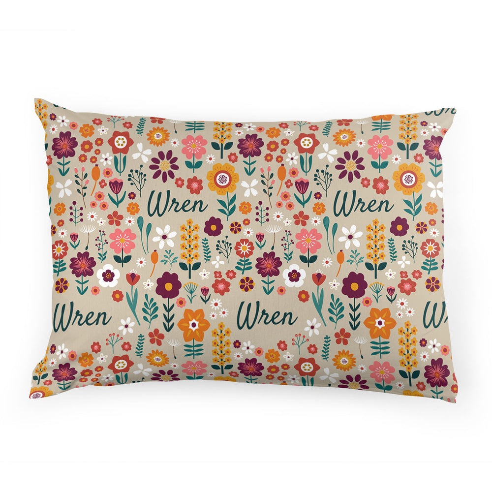 Personalized Pillow Case | Folksy Floral