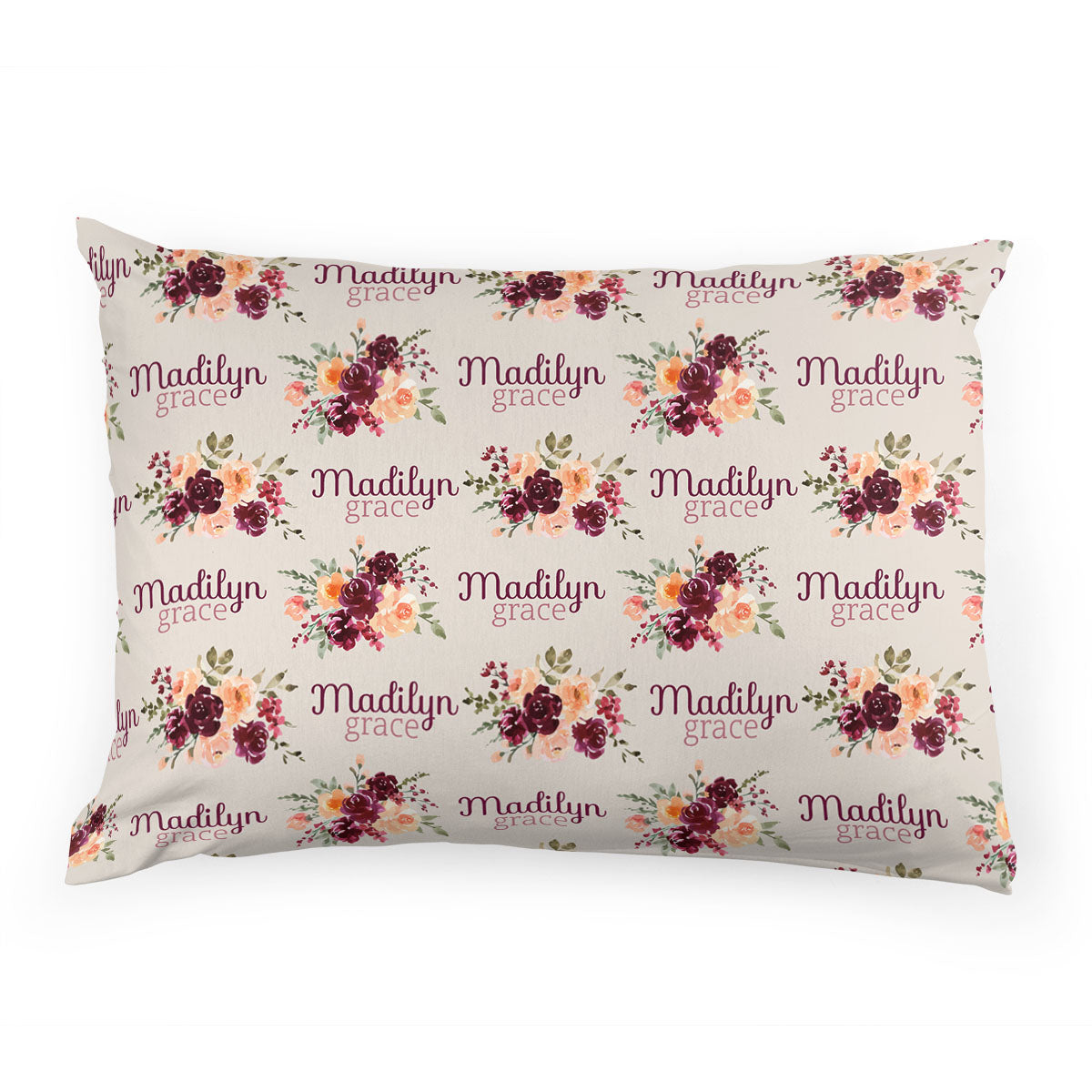 Personalized Pillow Case | Harvest Floral