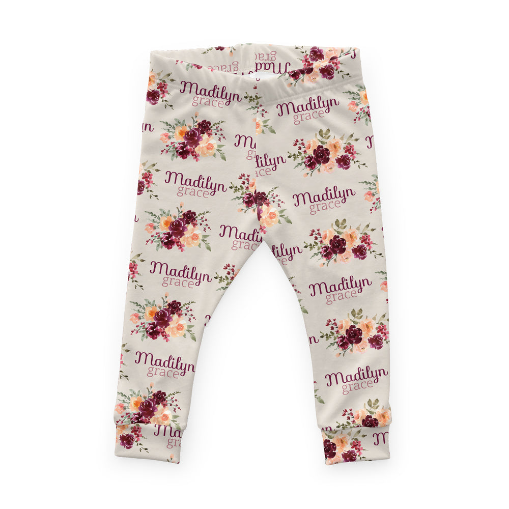 Personalized Cloudwear {Baby + Kid Loungewear} | Harvest Floral
