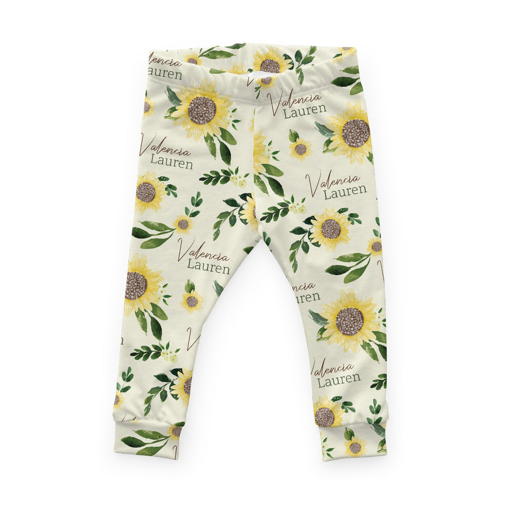 Personalized Cloudwear {Baby + Kid Loungewear} | Sweet Sunflowers