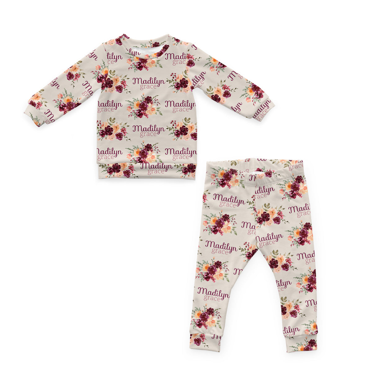 Personalized Cloudwear {Baby + Kid Loungewear} | Harvest Floral