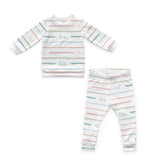 Personalized Cloudwear {Baby + Kid Loungewear} | Rainbow Stripes