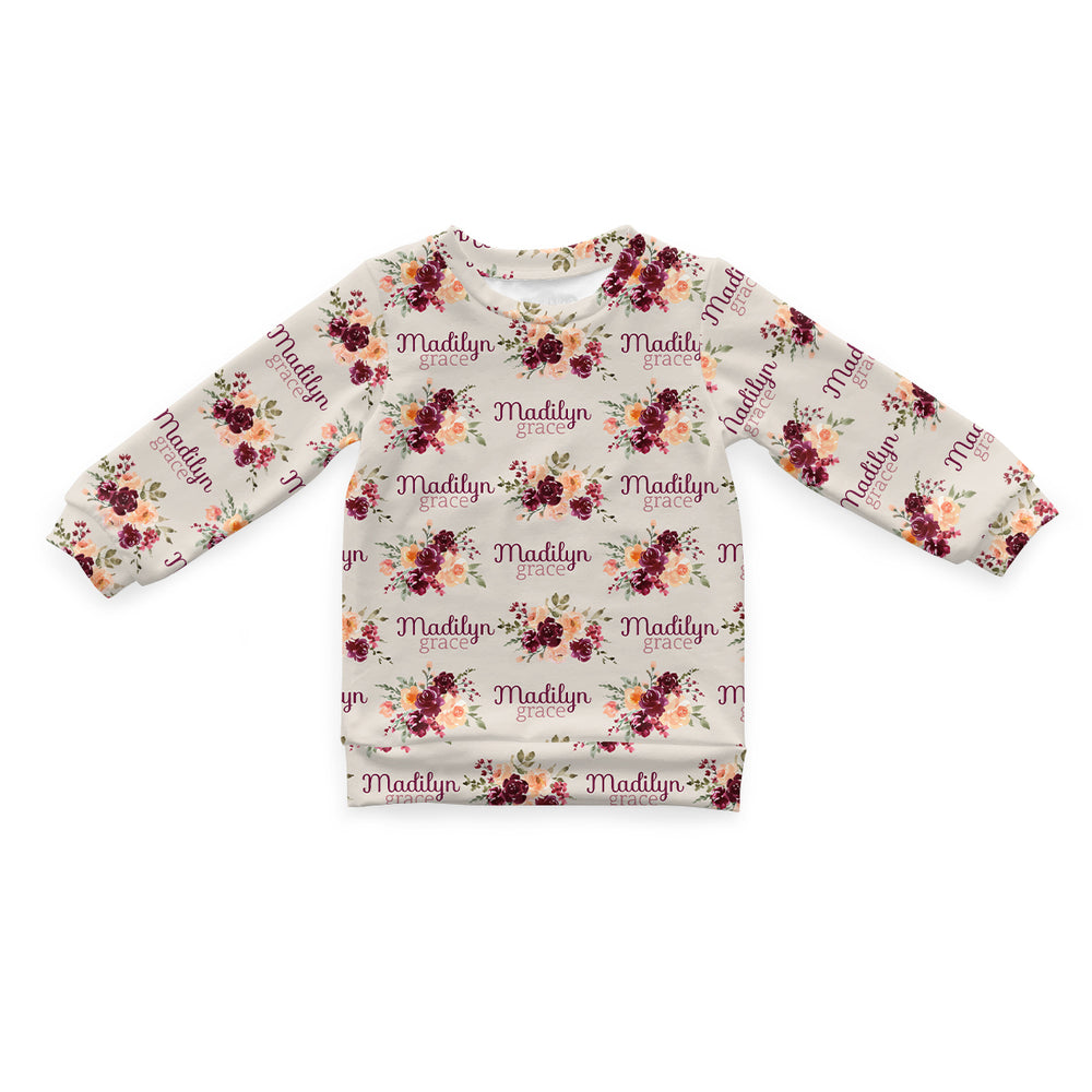 Personalized Cloudwear {Baby + Kid Loungewear} | Harvest Floral