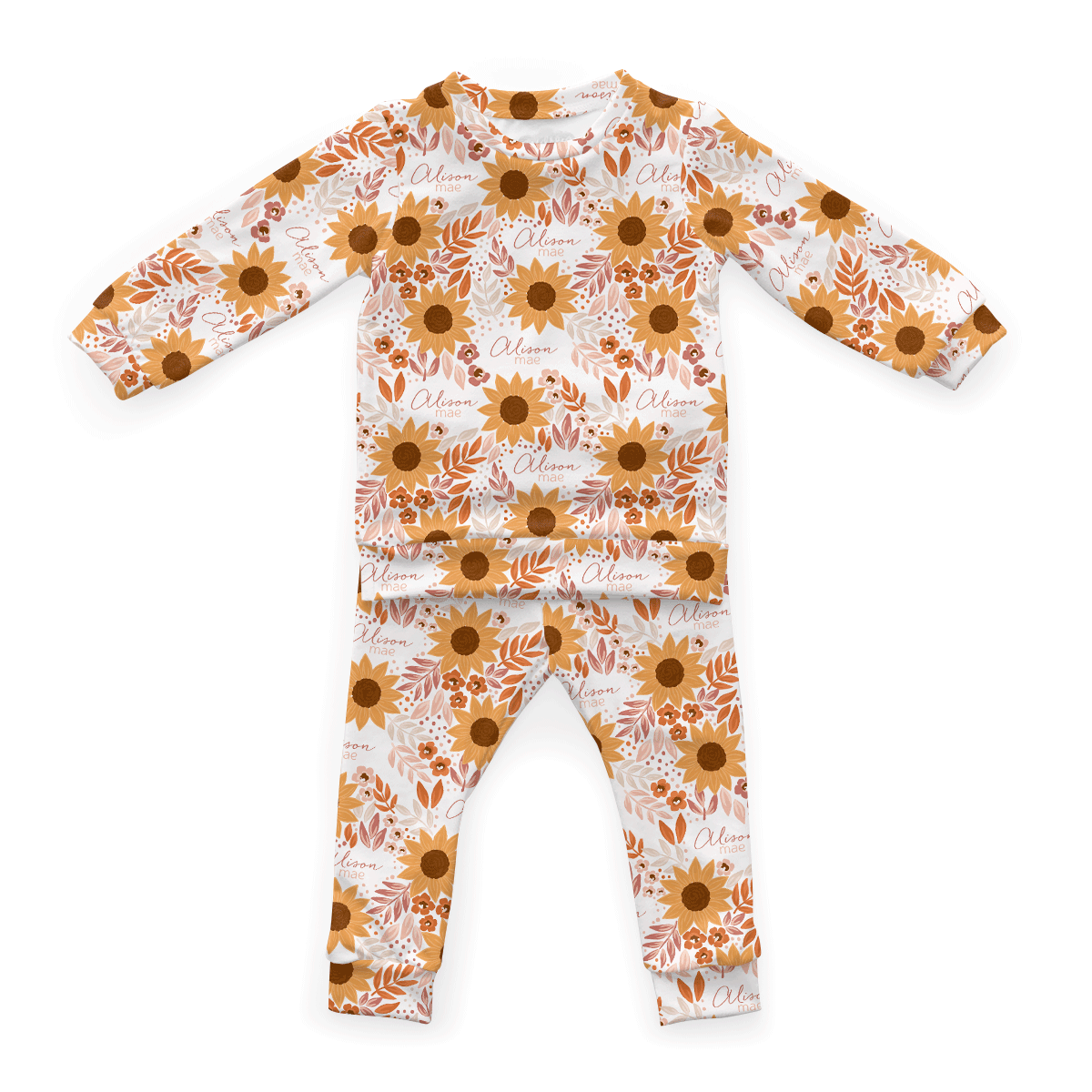 Personalized Cloudwear {Baby + Kid Loungewear} | Summer Sunflower