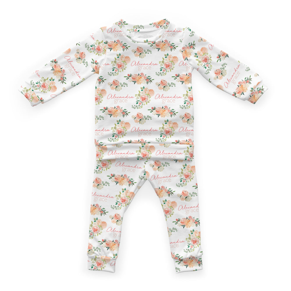 Personalized Cloudwear {Baby + Kid Loungewear} | Springtime Floral