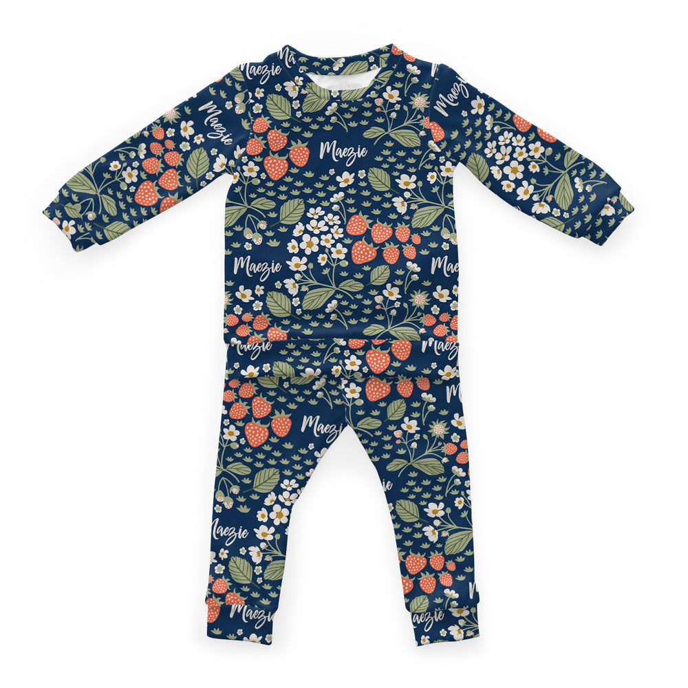 Personalized Cloudwear {Baby + Kid Loungewear} | Strawberry Floral