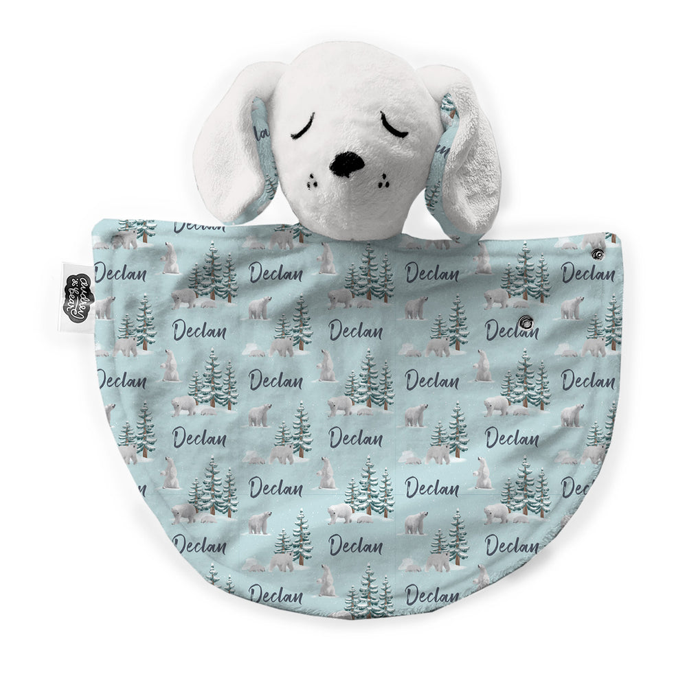 Personalized Puppy Lovey | Prowling Polar Bears