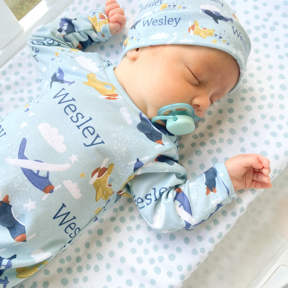 Personalized Newborn Gown | Fly High