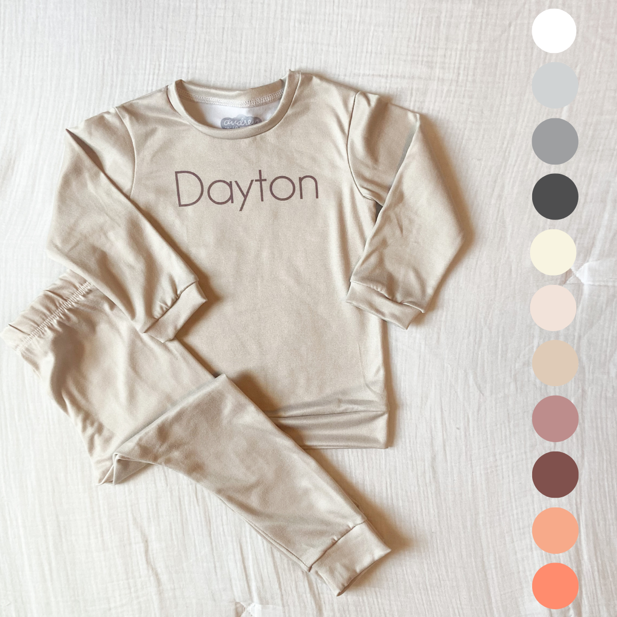 Personalized Cloudwear {Baby Loungewear} | Neutrals