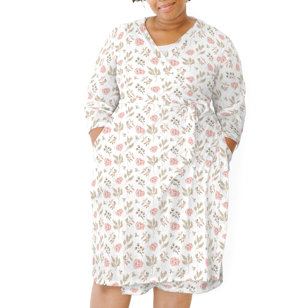 Stretchy Knit Mom Robe | Country Floral