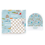 Personalized Swaddle & Hat Set | Jumping Jigs
