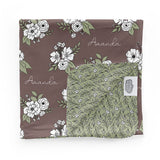 Personalized Swaddle Blanket | Fall Floral