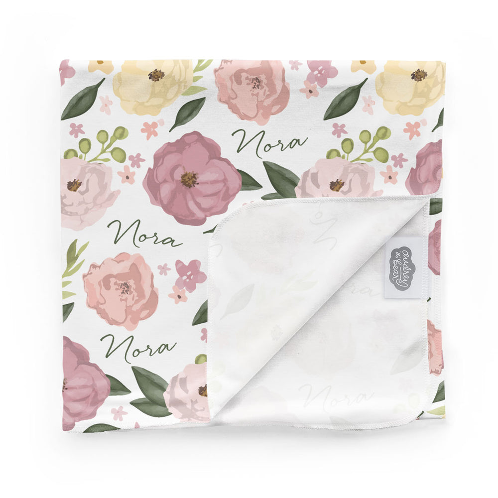 Personalized Swaddle Blanket | Bella Flora