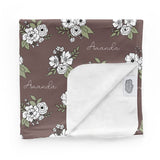 Personalized Swaddle Blanket | Fall Floral