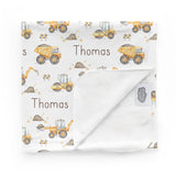 Personalized  Swaddle & Hat Set | New Construction
