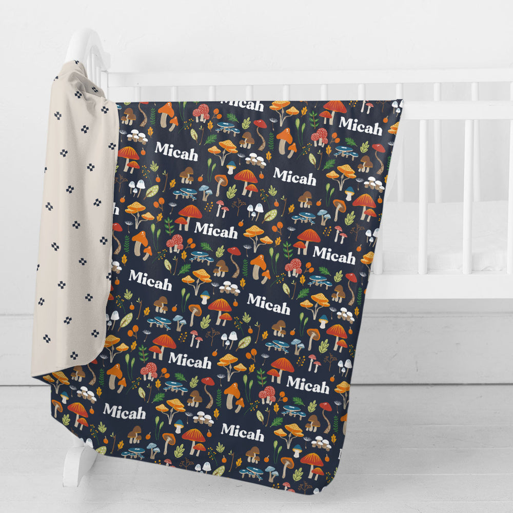 Personalized Swaddle Blanket | Enchanting Toadstools