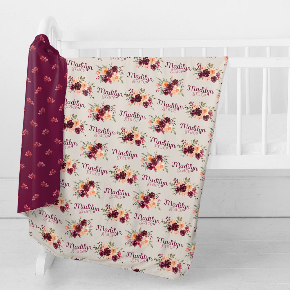Personalized Swaddle Blanket | Harvest Floral