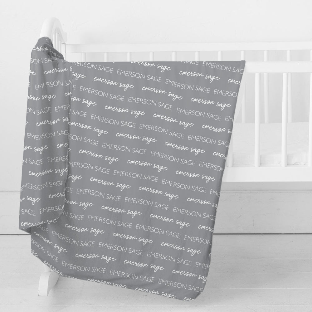 Personalized Swaddle Blanket | Classic Multi-Font