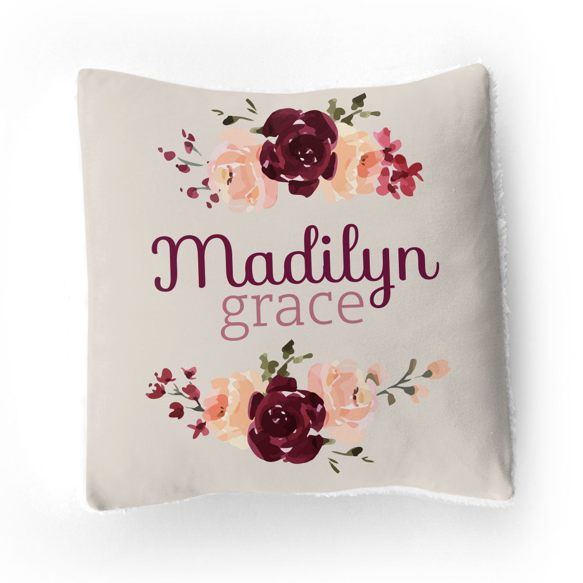 Personalized Throw Pillow | Harvest Floral