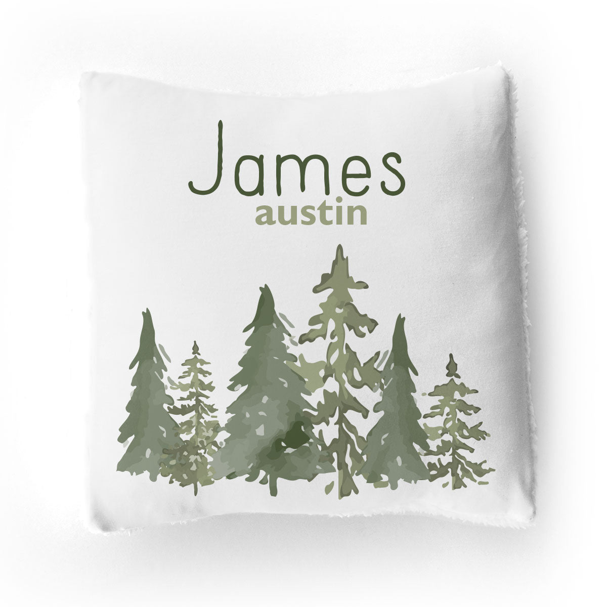 Stretchy Knit/Sherpa Throw Pillow | Ancient Woodland