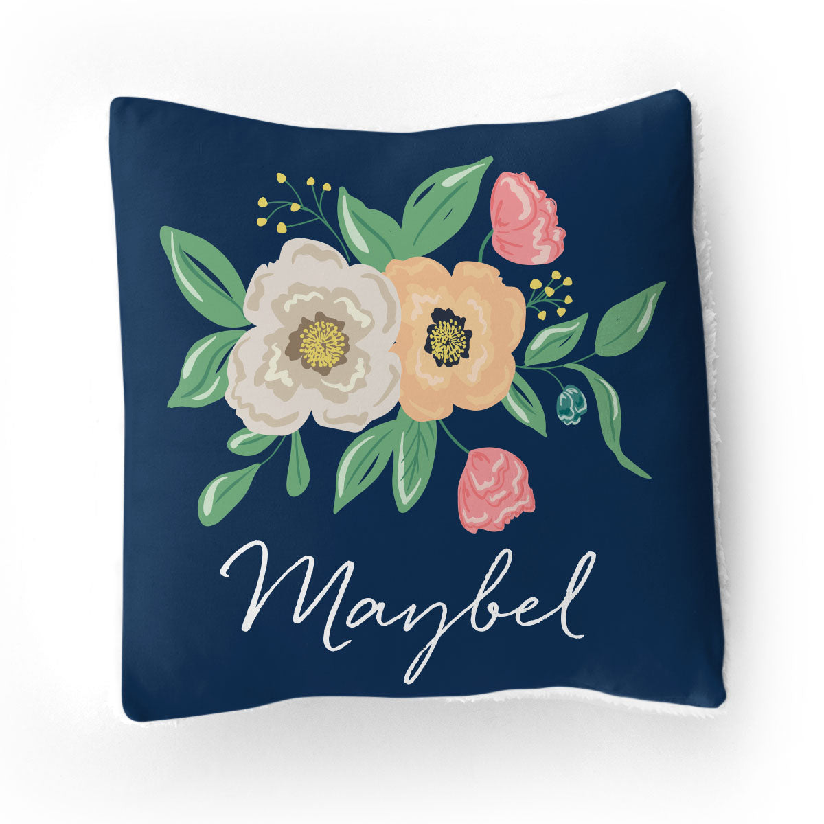 Stretchy Knit/Sherpa Throw Pillow | Cottage Garden