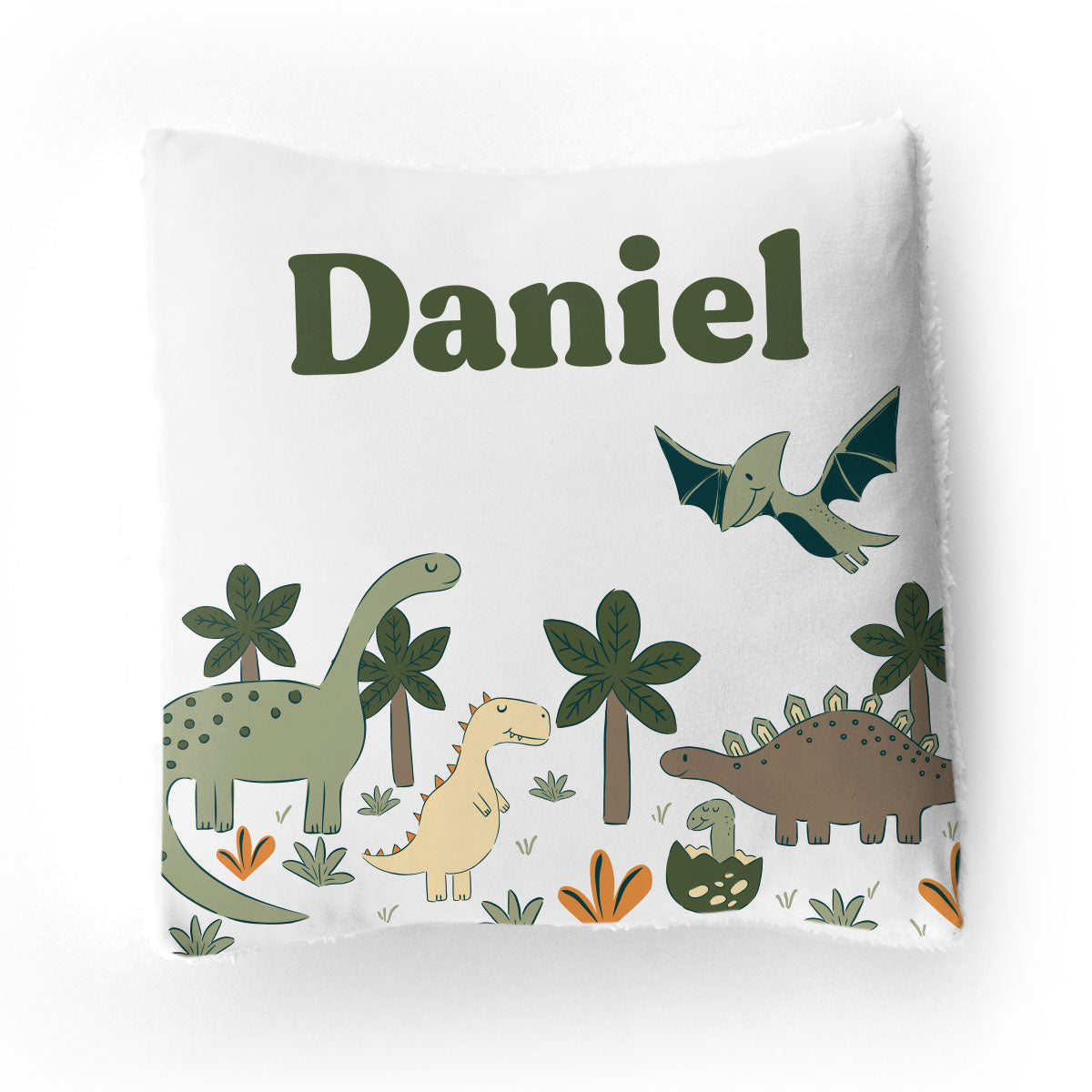 Stretchy Knit/Sherpa Throw Pillow | Dancing Dinos
