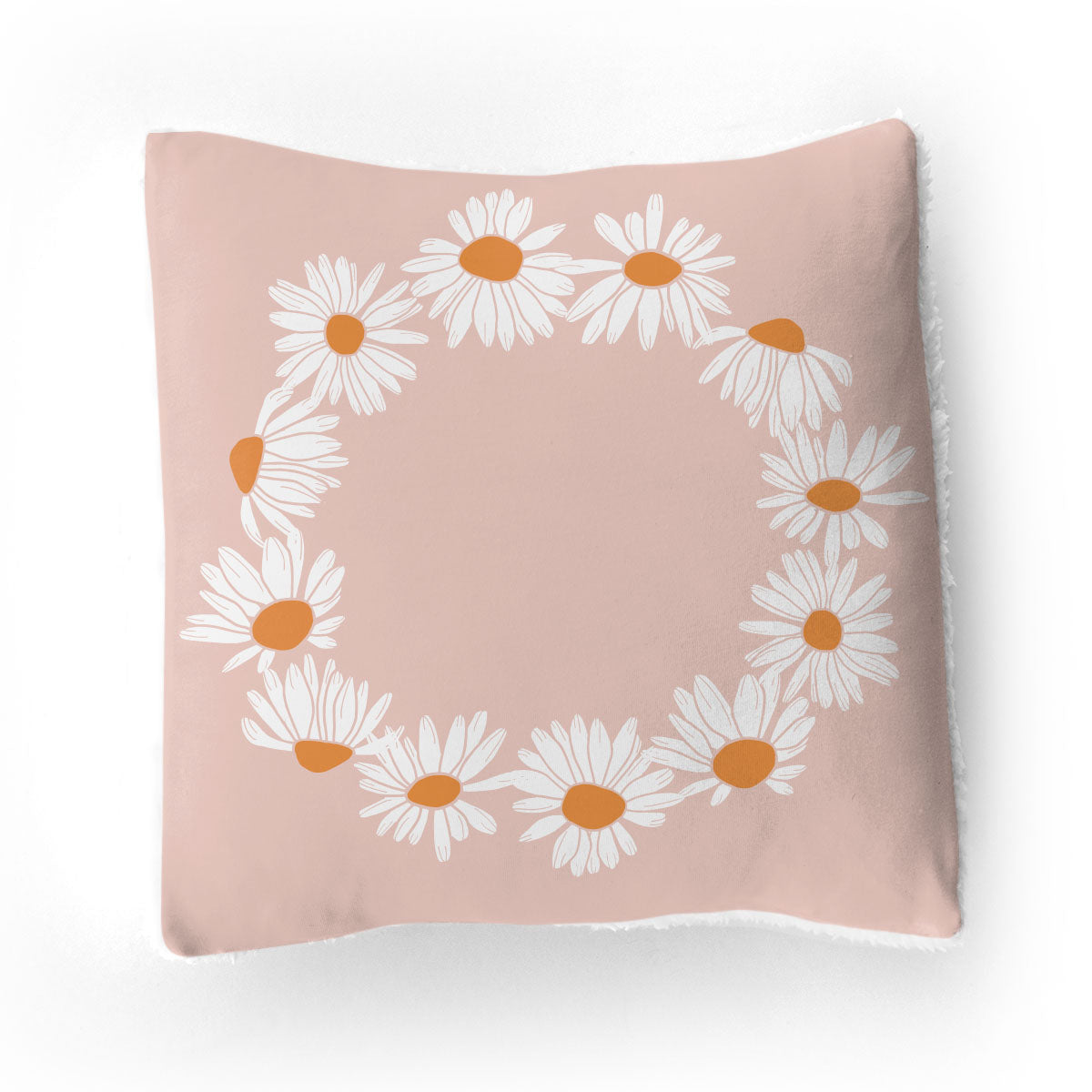 Stretchy Knit/Sherpa Throw Pillow | Far Out Floral