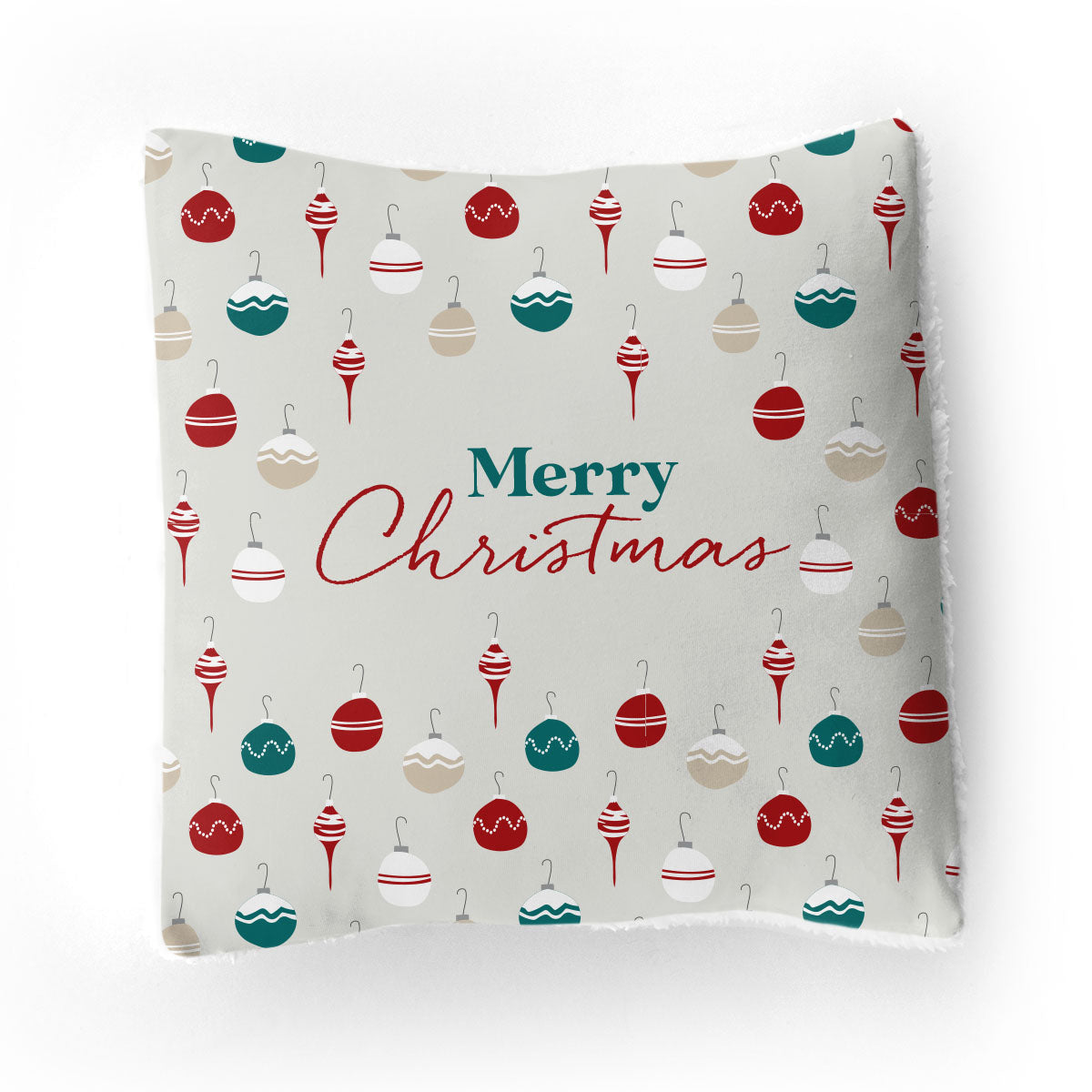 Holiday Throw Pillow | Merry Ornaments