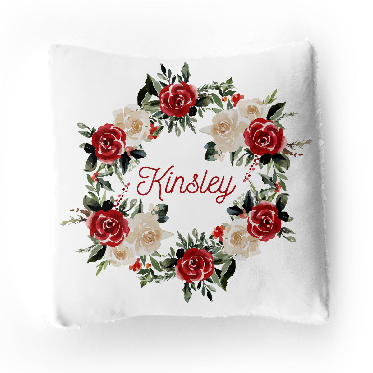 Personalized Throw Pillow | Mistletoe Magic