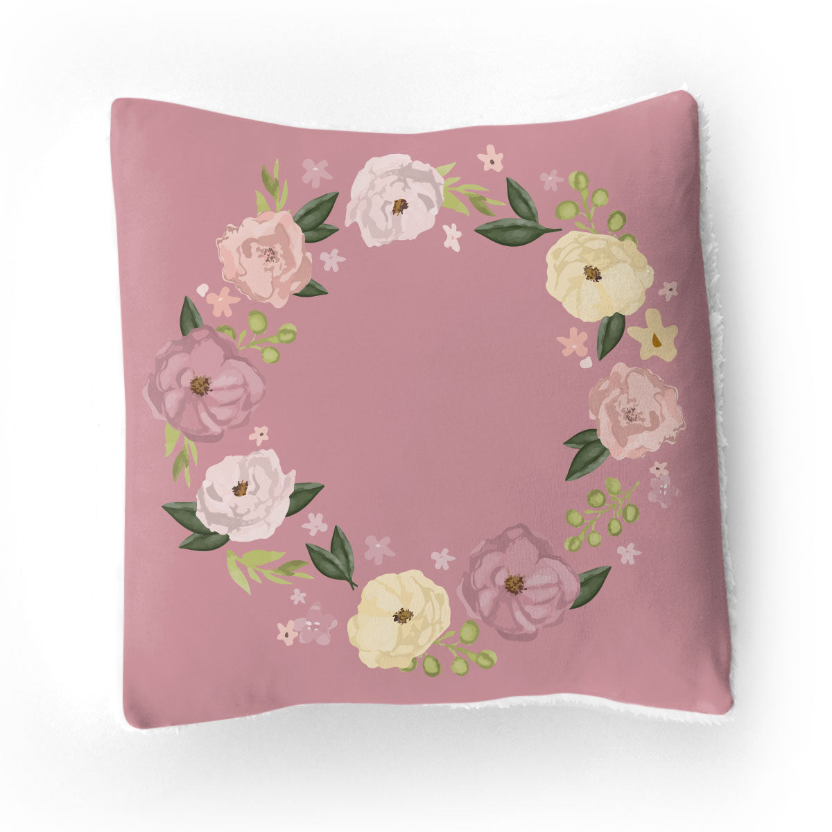 Personalized Stretchy Knit/Sherpa Throw Pillow | Bella Flora