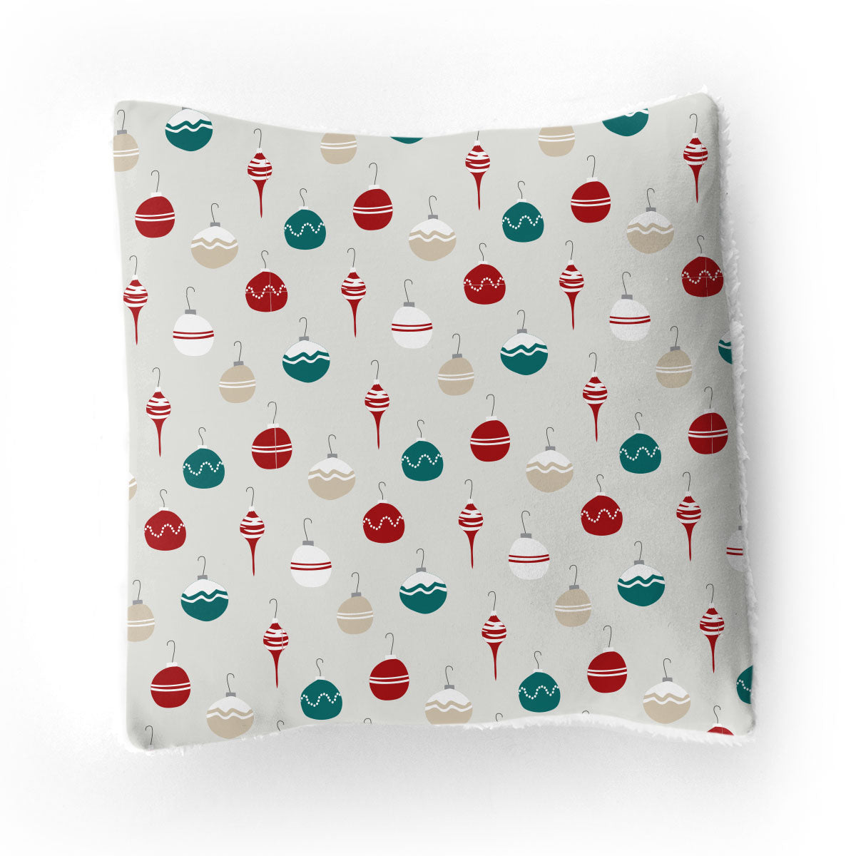 Holiday Throw Pillow | Merry Ornaments