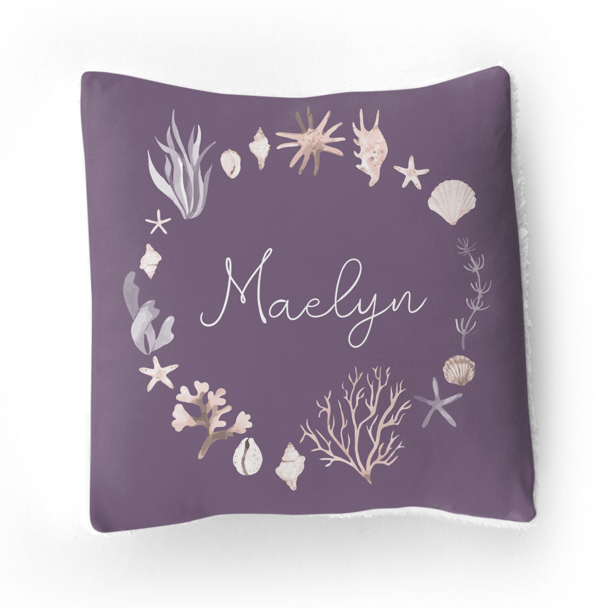 Stretchy Knit/Sherpa Throw Pillow | Seaside Treasures