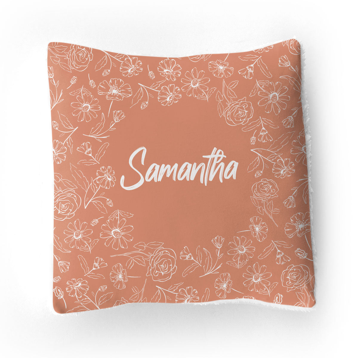 Stretchy Knit/Sherpa Throw Pillow | Secret Garden