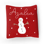 Red Snowmen | Throw Pillow