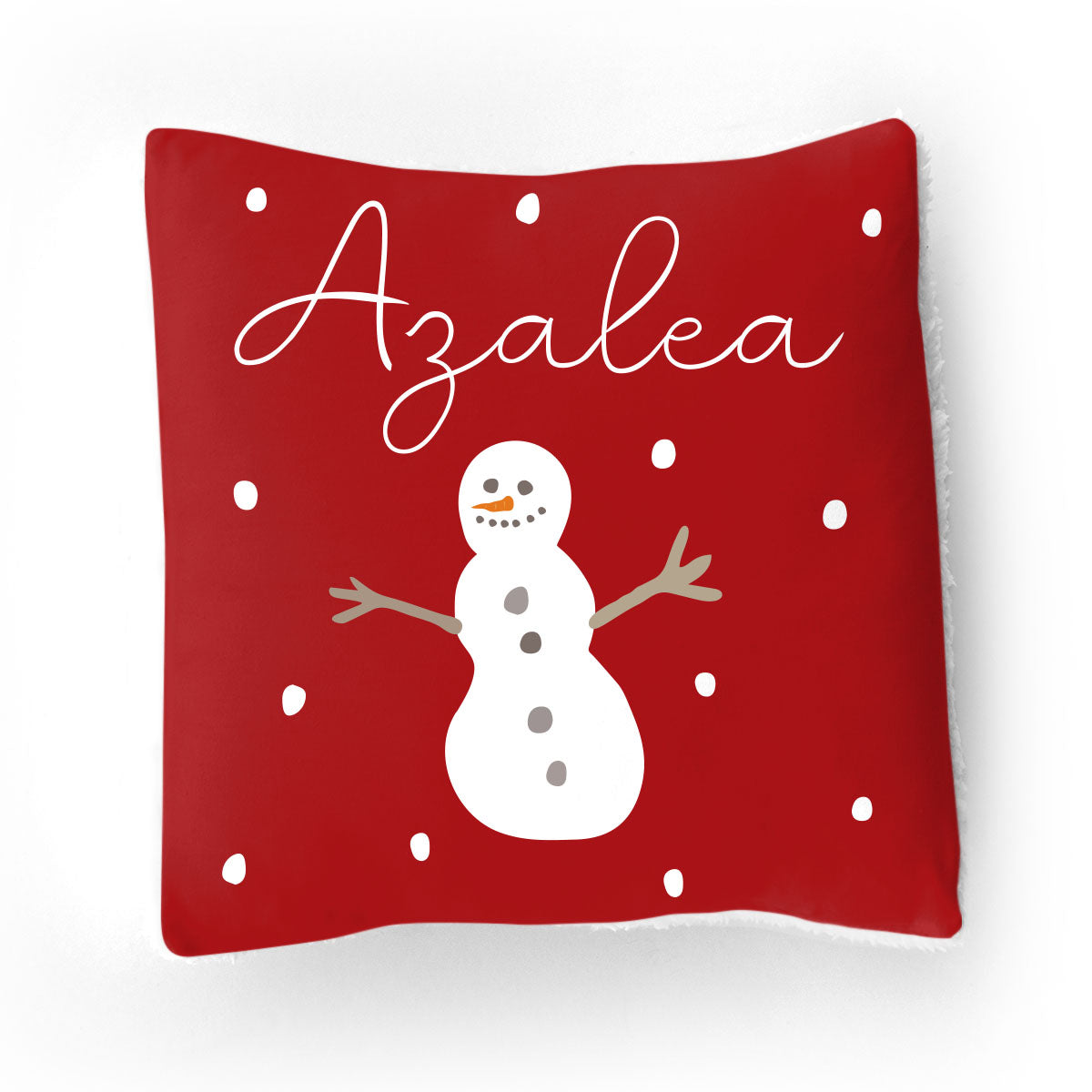 Red Snowmen | Throw Pillow