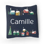 Winter Village Navy | Throw Pillow