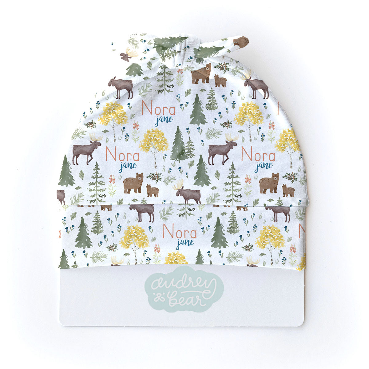 Personalized  Swaddle & Hat Set | Mountain Explorer